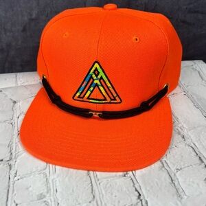 Findlay Hats Built For Good Times Orange, Tie-Dye, Black Snapback Hat Flat Brim